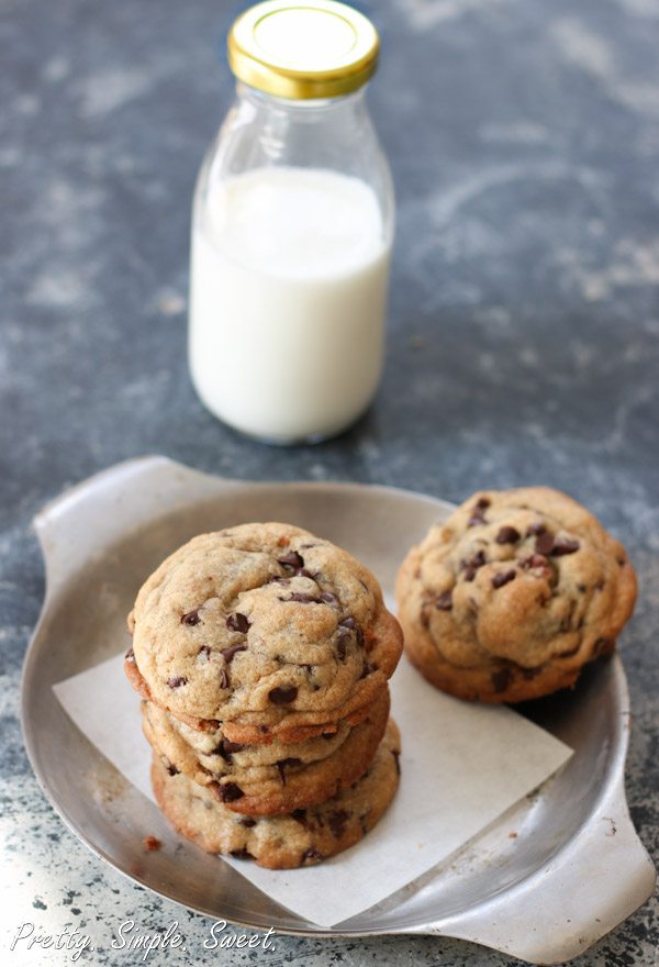 Soft, Chewy and Thick Chocolate Chip Cookies