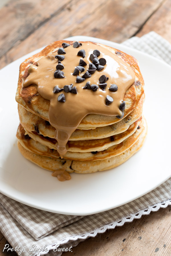 Chocolate Chip Peanut Butter Pancakes Pretty Simple Sweet