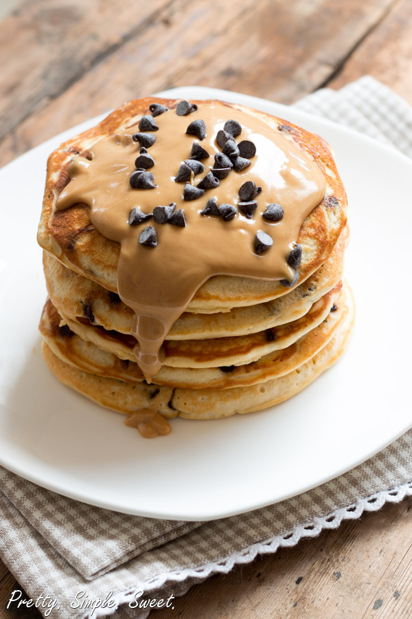 Chocolate Chip Peanut Butter Pancakes | Pretty. Simple. Sweet.