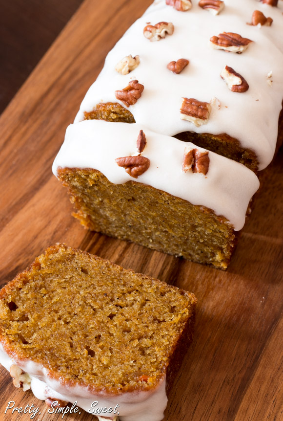 Easy, Moist Carrot Loaf Cake - Pretty. Simple. Sweet.