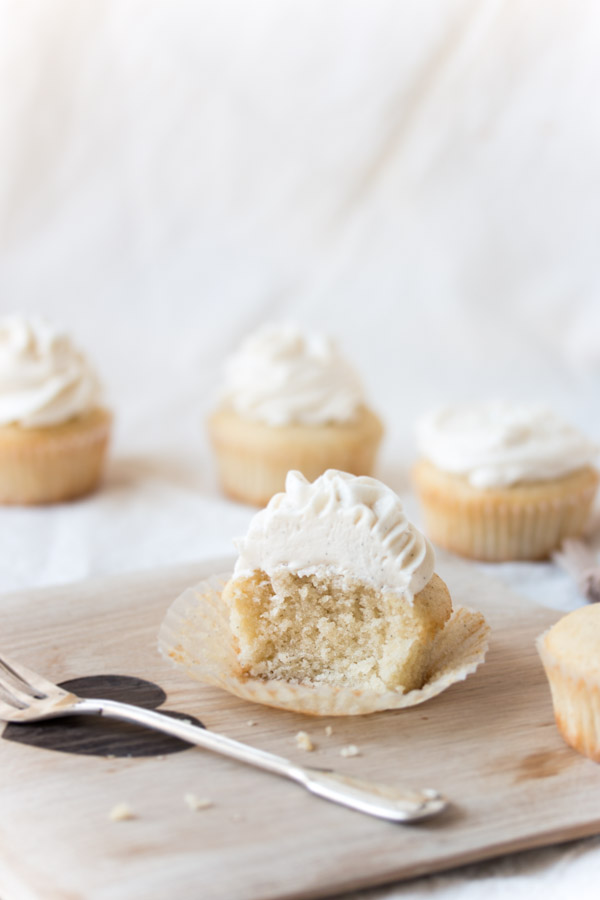 Vanilla Cupcakes (that actually stay moist)