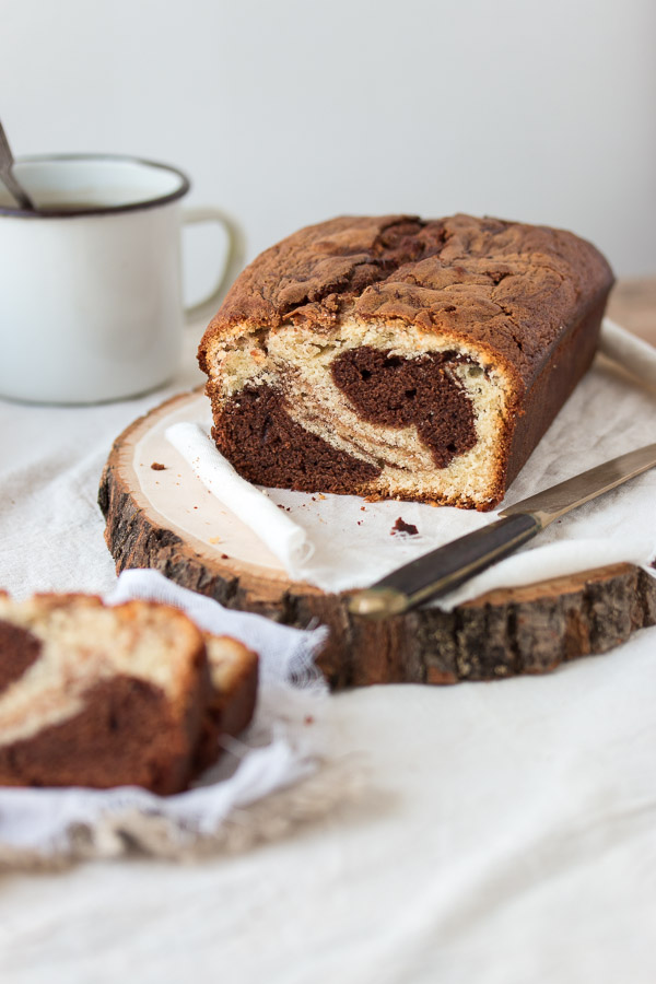 Vanilla and Chocolate Marble Cake