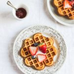 Crispy, soft and fluffy homemade waffles | prettysimplesweet.com