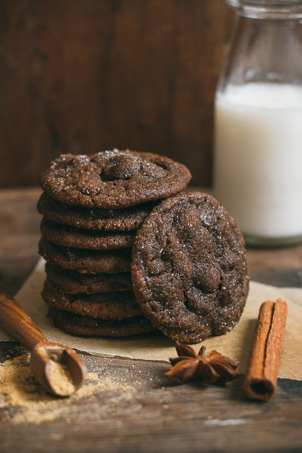 Chewy Gooey Chocolate Ginger Cookies | prettysimplesweet.com