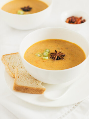 curry, carrot and coconut milk soup