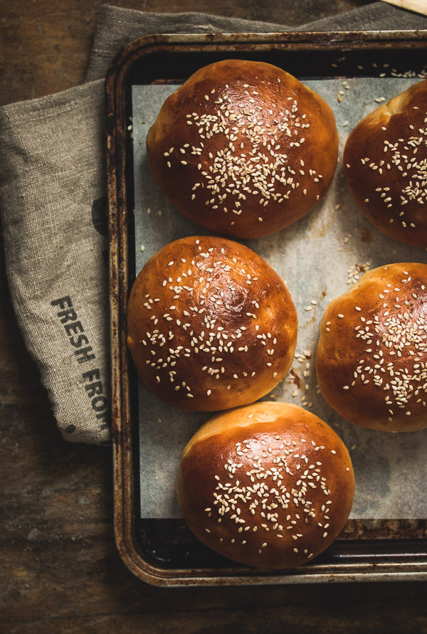 My favorite hamburger buns - airy, soft, thick, fluffy, and simply perfect. Plus, they can be made dairy-free.