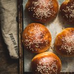 My favorite hamburger buns - airy, soft, thick, fluffy, and simply perfect. Plus, they can be made dairy-free.