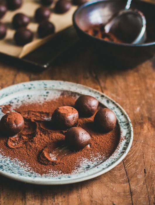 Addictive chewy chocolate caramel truffles