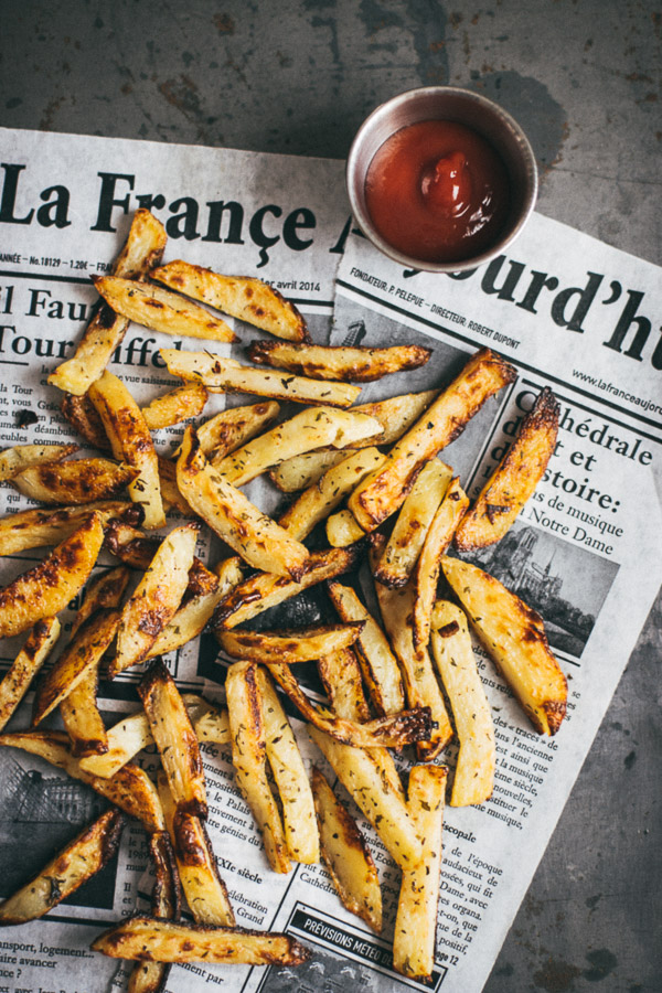 Oven baked French fries - perfectly soft on the inside and crispy on the outside!