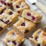 Raspberry White Chocolate Blondie Brownies