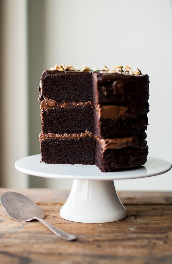 Chocolate Nutella & Walnut Cake with Vanilla Mascarpone | noosafoodie.com.au