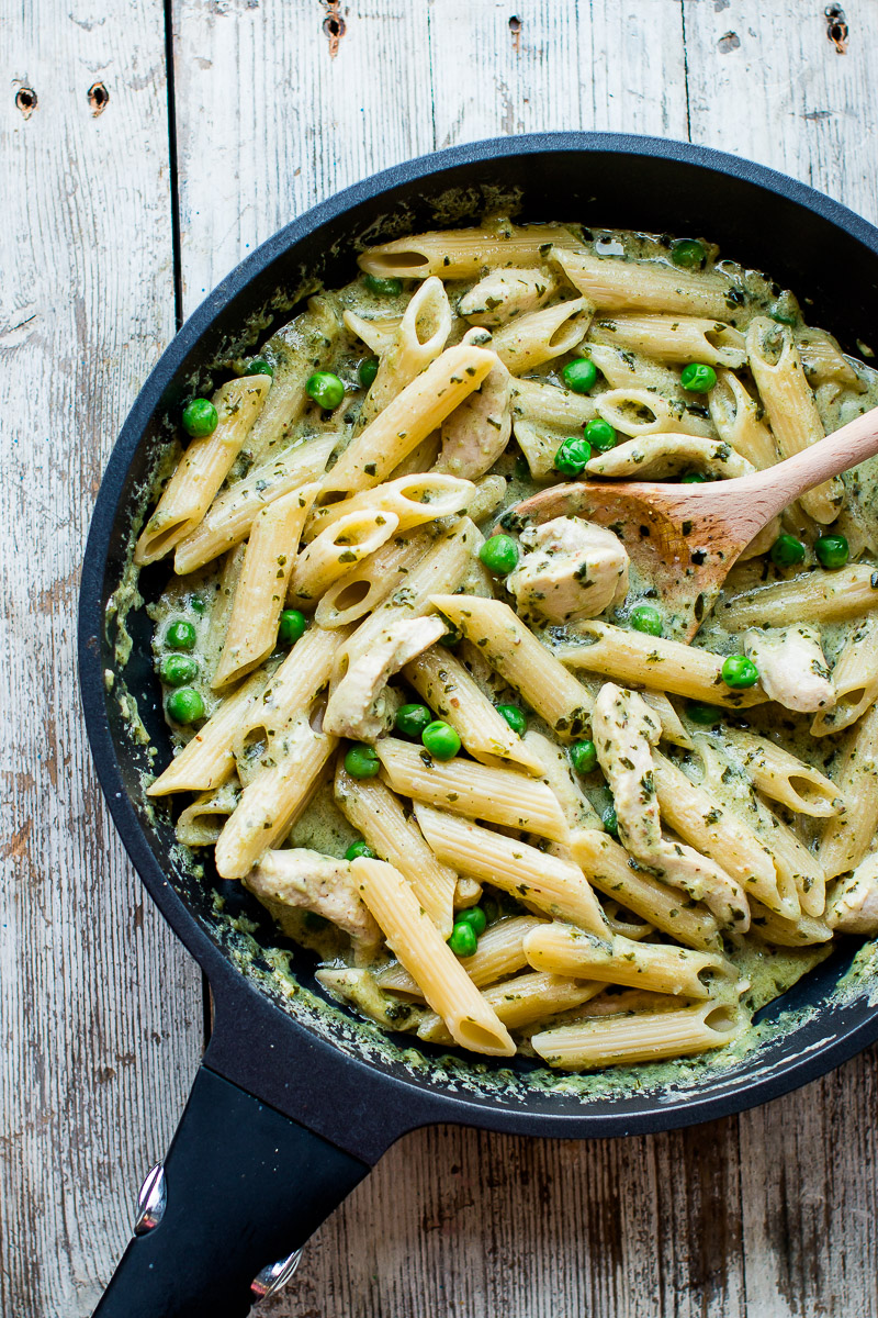 Creamy Chicken Pesto Pasta - Pretty. Simple. Sweet.