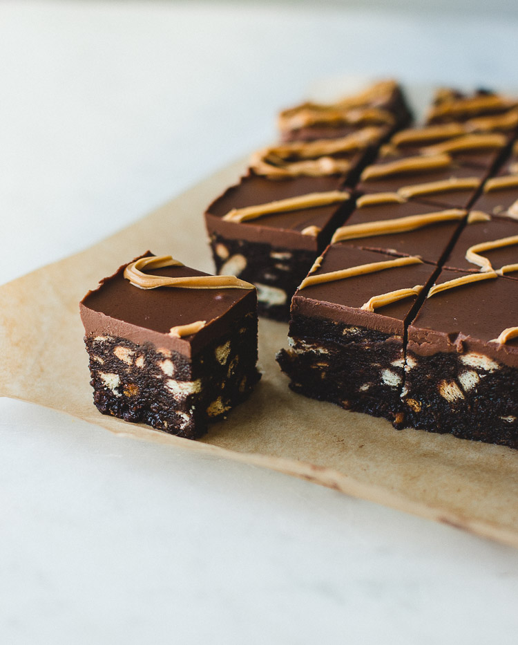 Easy No-Bake Chocolate Peanut Butter Squares