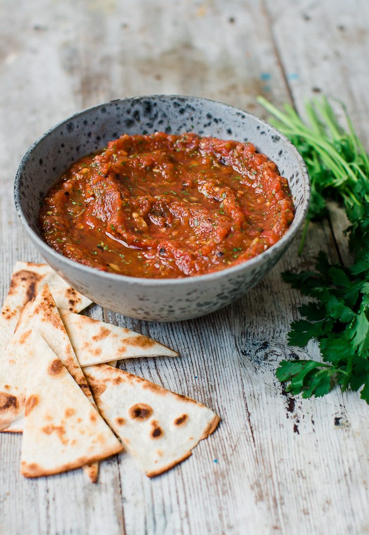 Spicy Roasted Tomato Salsa