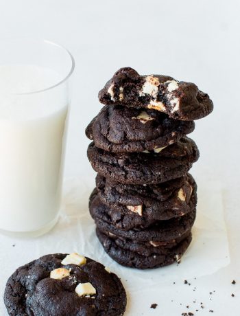 Dark Chocolate Cookies with White Chocolate Chips or Chunks