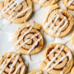 Buttery cinnamon roll sugar cookies that look and taste just like cinnamon rolls!