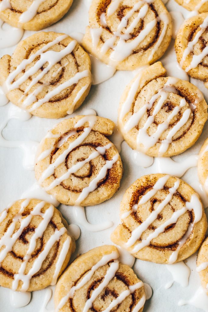 Buttery cinnamon roll sugar cookies that look and taste just like cinnamon rolls!