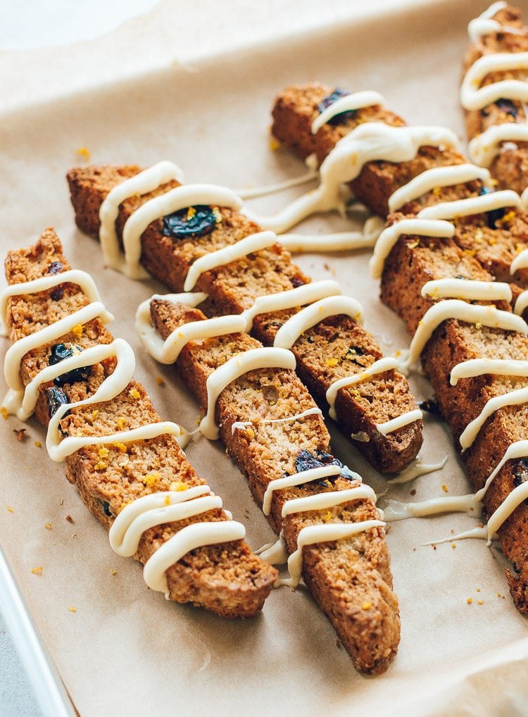 Cranberry orange biscotti cookies with white chocolate are a delicious treat especially during the holidays!