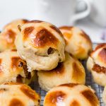 The ultimate hot cross buns, super soft and fluffy, perfect for Easter or around the holidays.