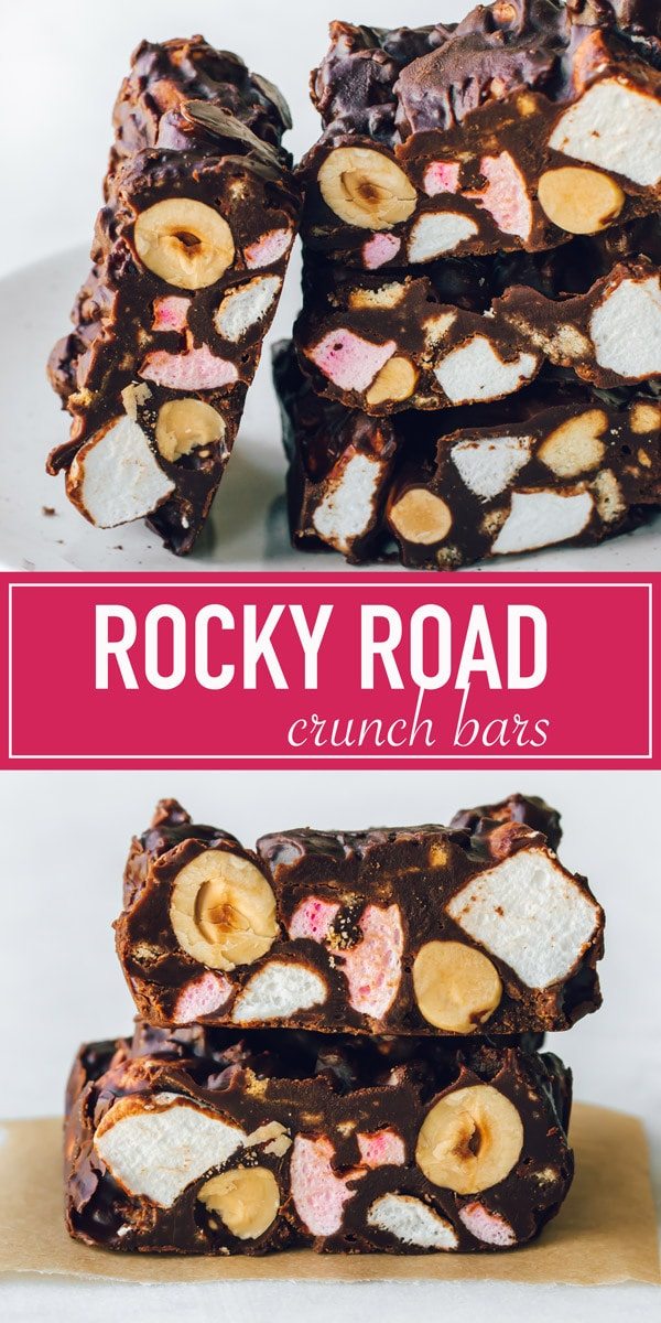 The best classic rocky road candy bars! Chewy, addictive, and super easy to make!