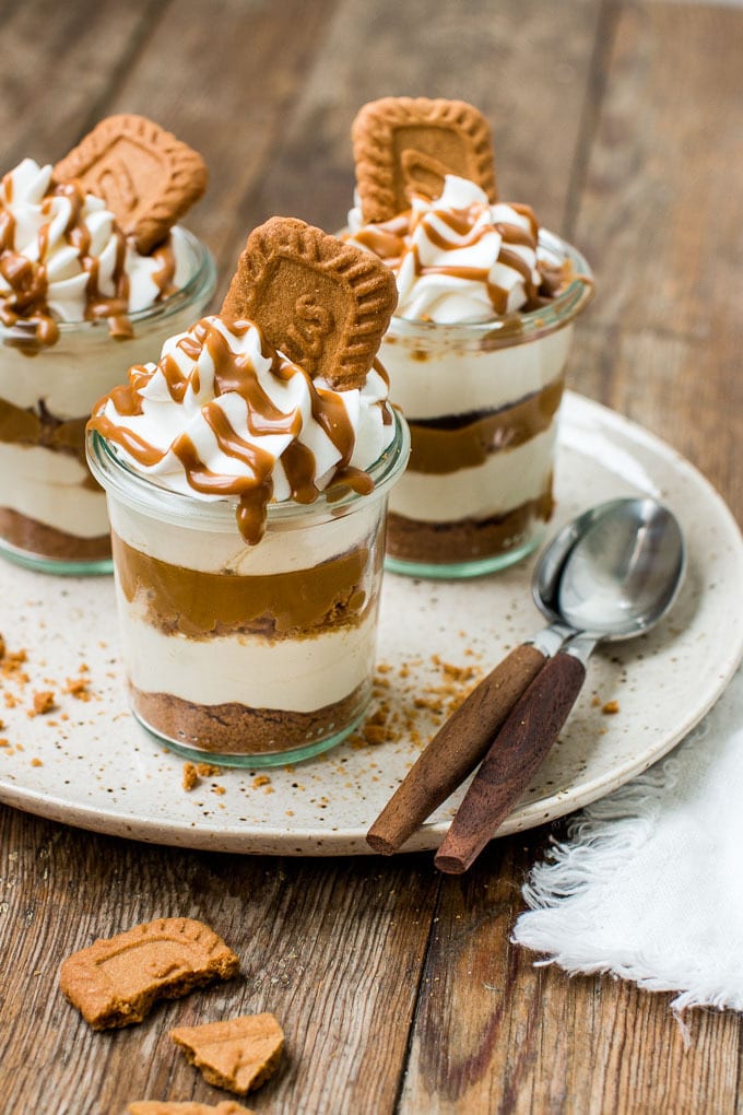 Individual No Bake Lotus Cheesecake