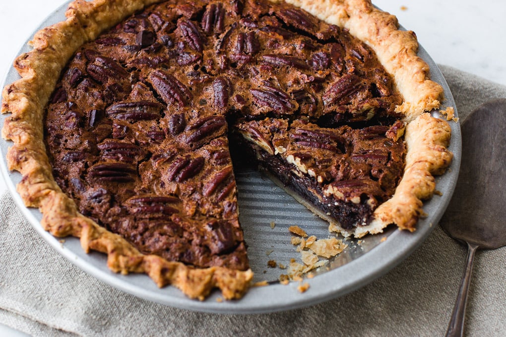 so the pie tastes like a classic pecan pie... pecan pie recipe. 