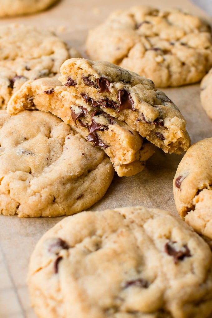 Chocolate cookies with peanut deals butter chips