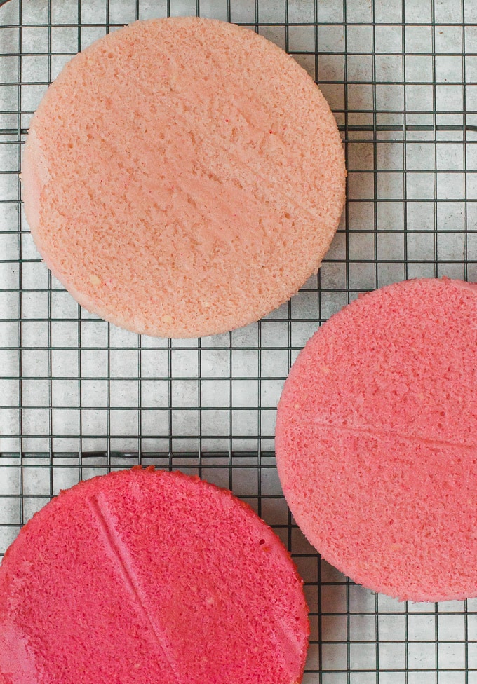 Gender Reveal Cake Pink Ombre Cake