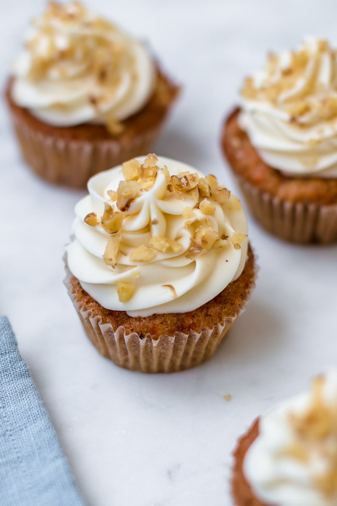 Easy Carrot Cake Cupcakes- Moist, Fluffy