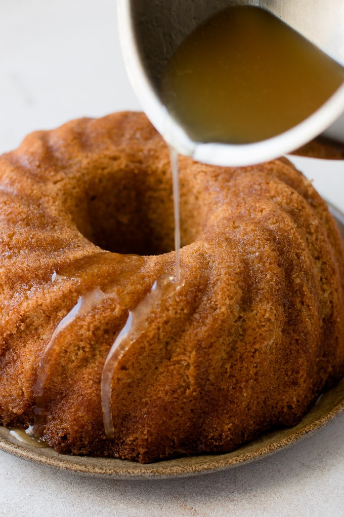 Rum Soaked Cake with Brown Butter Glaze - Chenée Today