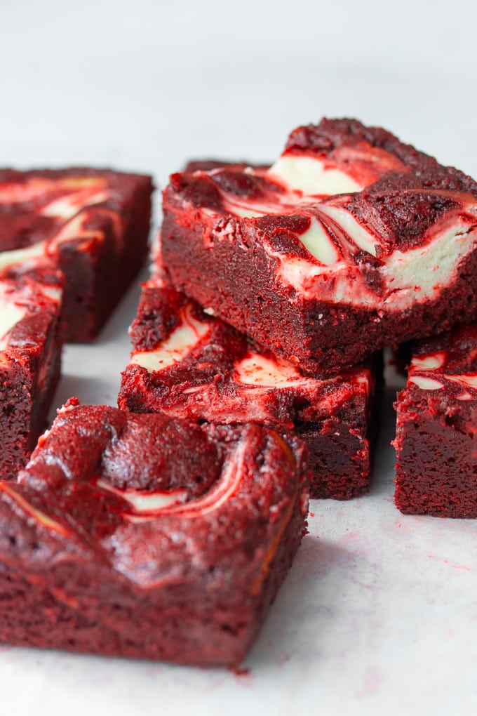 Red Velvet Brownies - Olives + Thyme