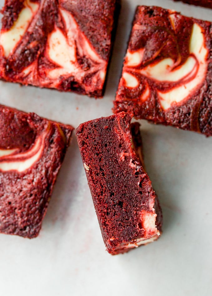 Red Velvet Cheesecake Brownies - Pretty. Simple. Sweet.