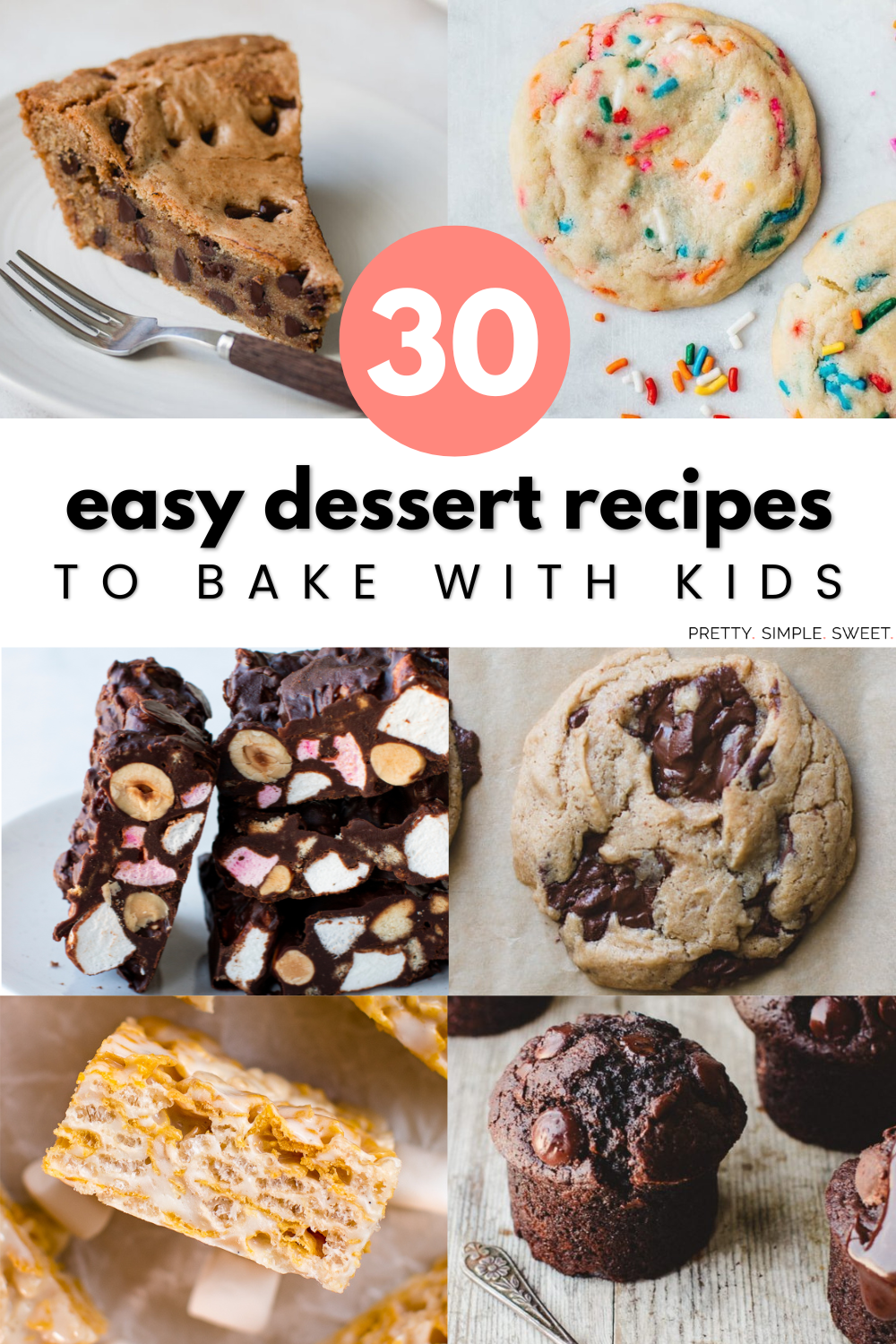 30 easy dessert recipes that are perfect to make with kids: pantry-friendly and freezer-friendly.