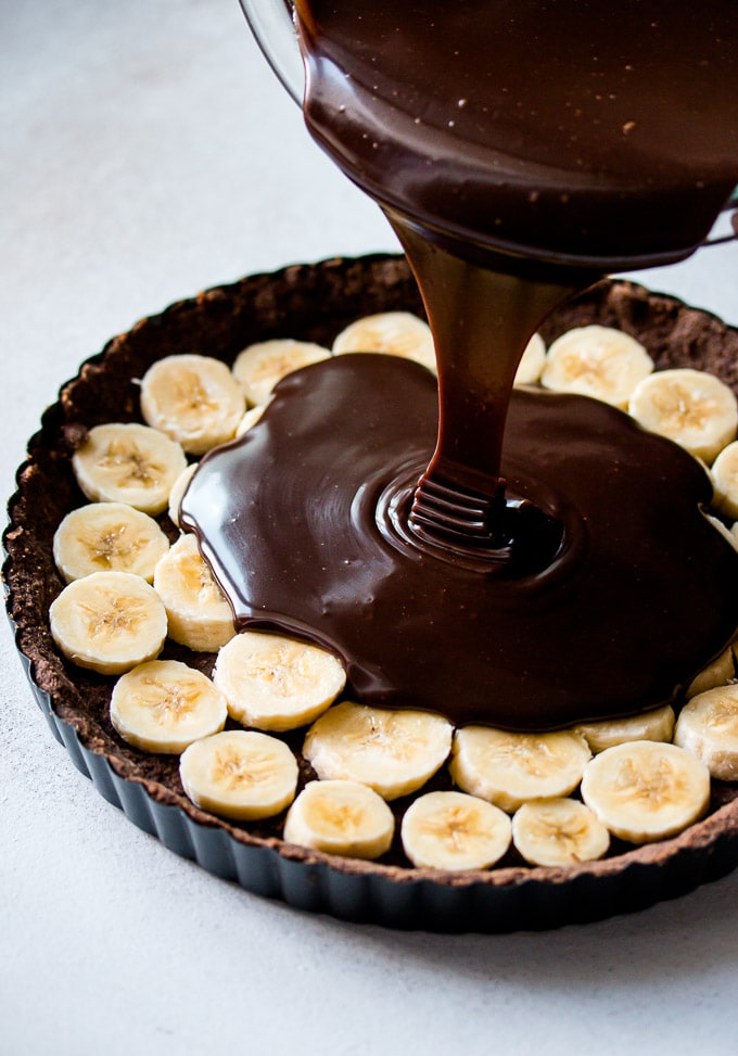 Chocolate Banana Tart with Nutella