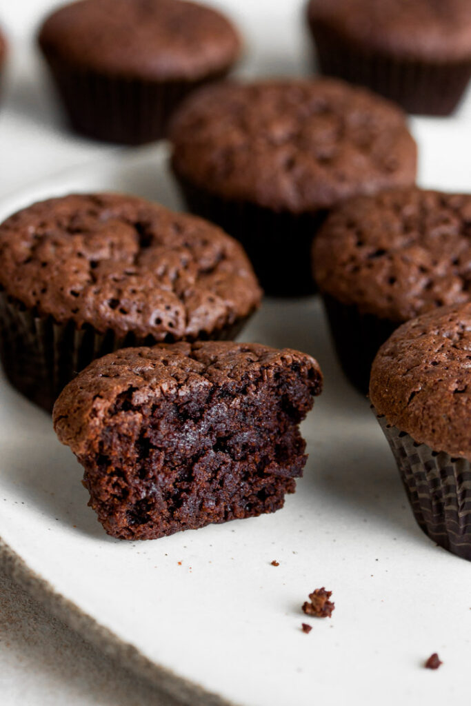 Bite-Sized Chocolate Brownies in a Muffin Tin - The Toasted Pine Nut