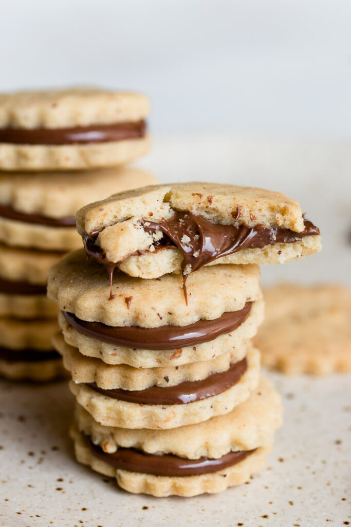 Hazelnut Nutella Sandwich Cookies