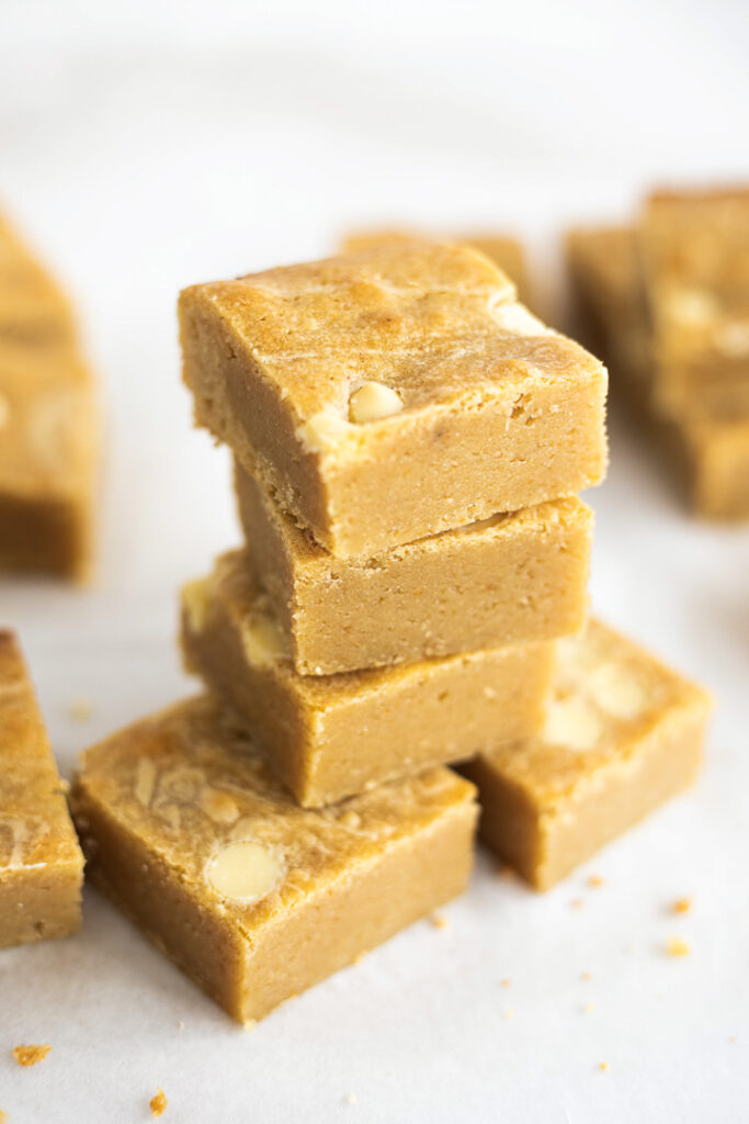 brown butter white chocolate blondies