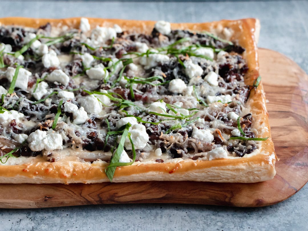 Wild Mushroom & Onion Puff Pastry Tart Pretty. Simple. Sweet.