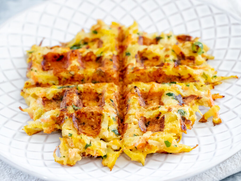 savory root vegetable waffle