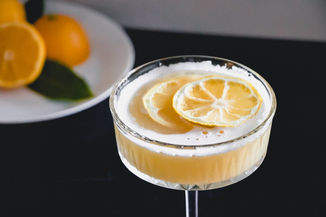 Egg White Whiskey Sour Cocktail Pretty. Simple. Sweet.