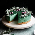 green spirulina cheesecake