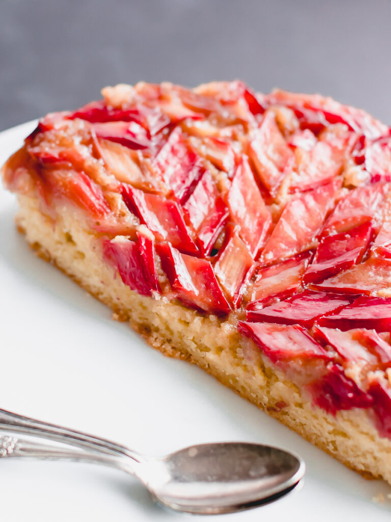 Rhubarb Upside-Down Cake - Pretty. Simple. Sweet.