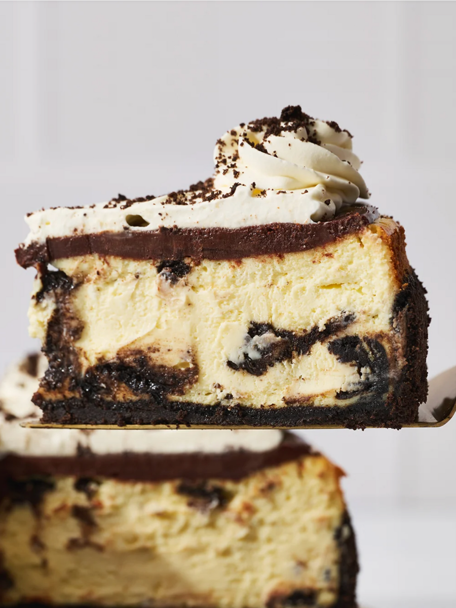 Slice of Oreo Cheesecake from Handle the Heat.