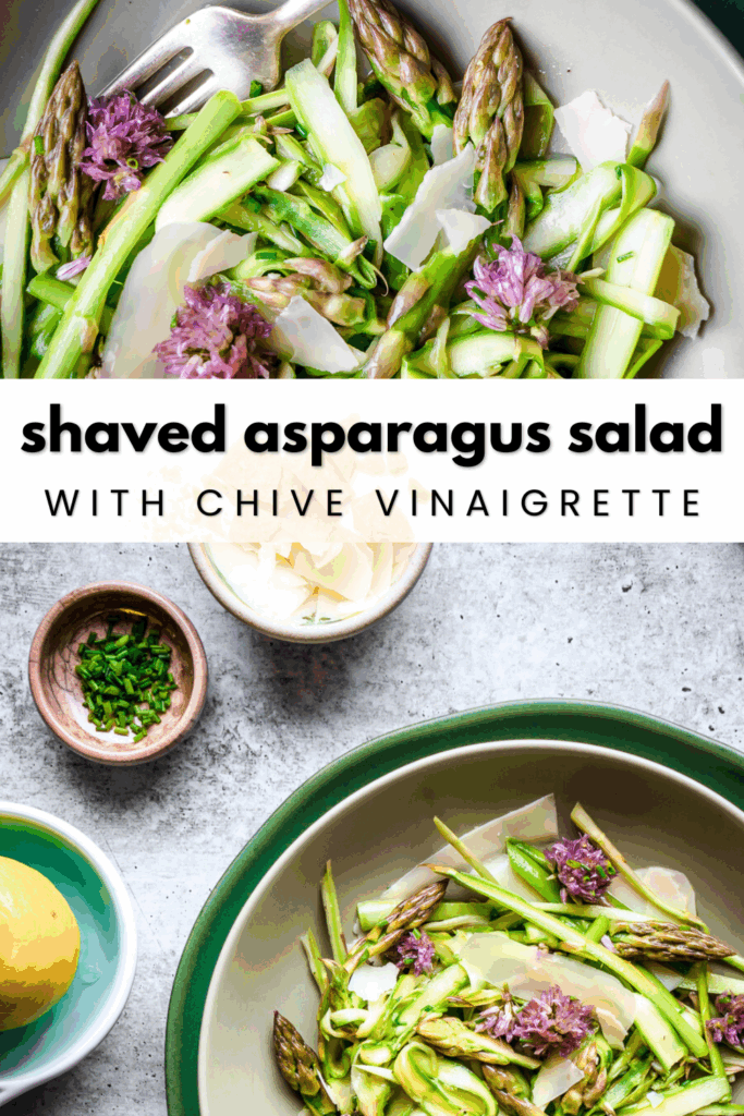 Shaved Asparagus Salad with Chive Blossom Vinaigrette Pretty. Simple